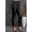 Faux Leather Button Fly High Waist Skinny Fit Pants